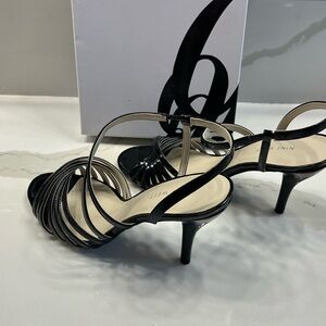 Nine West Elegant Black Strappy Heels